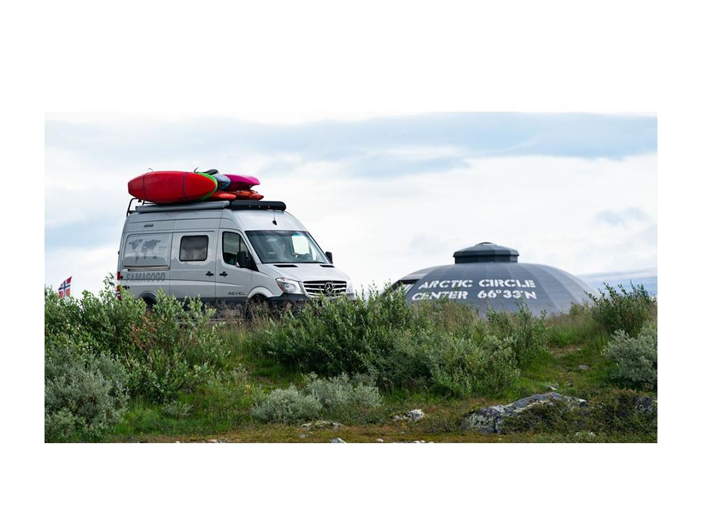 Famagogo Revel next to Arctic Circle in Norway