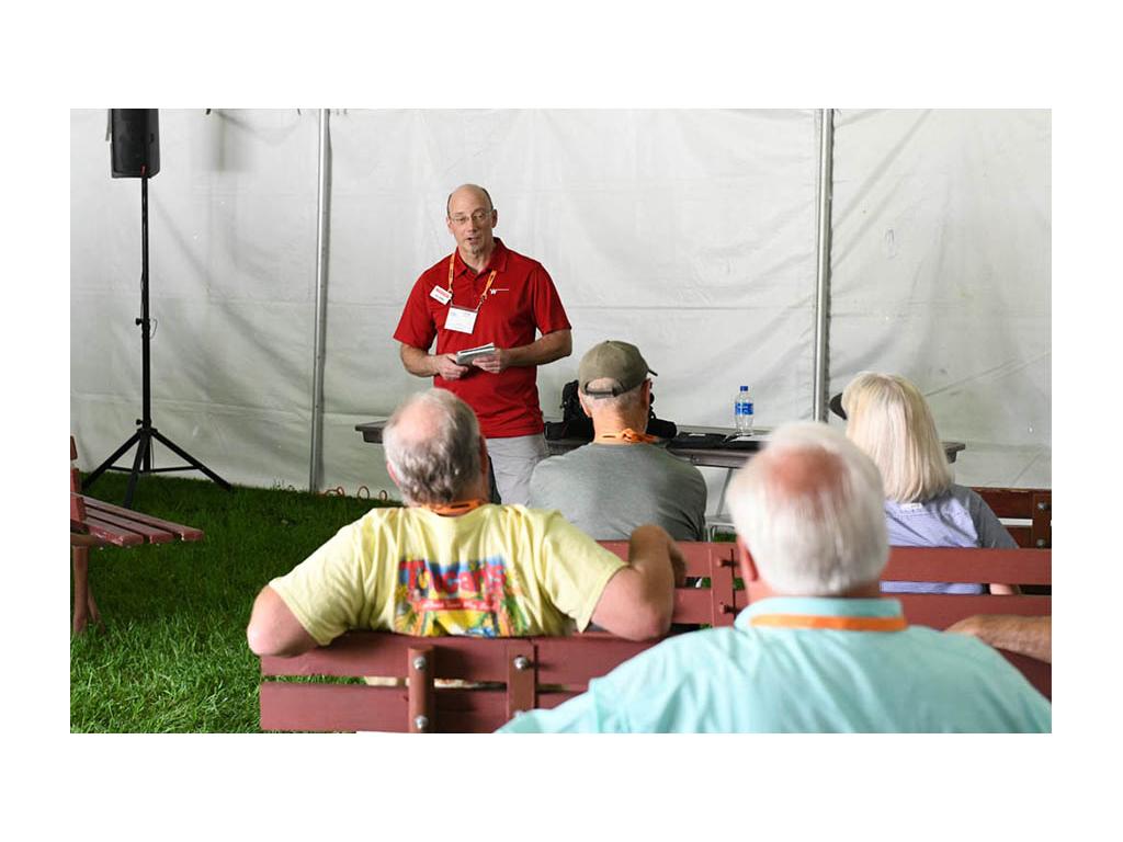 Jack Decker from Winnebago presenting to crowd