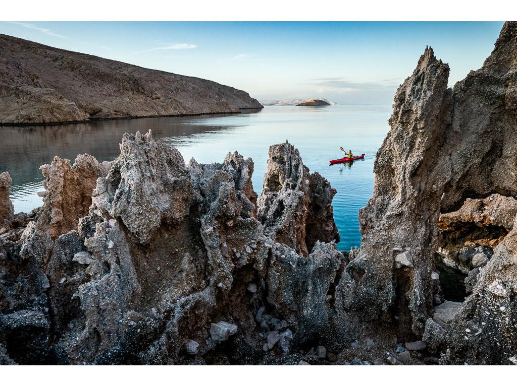 Person kayaking on Isle of Rab