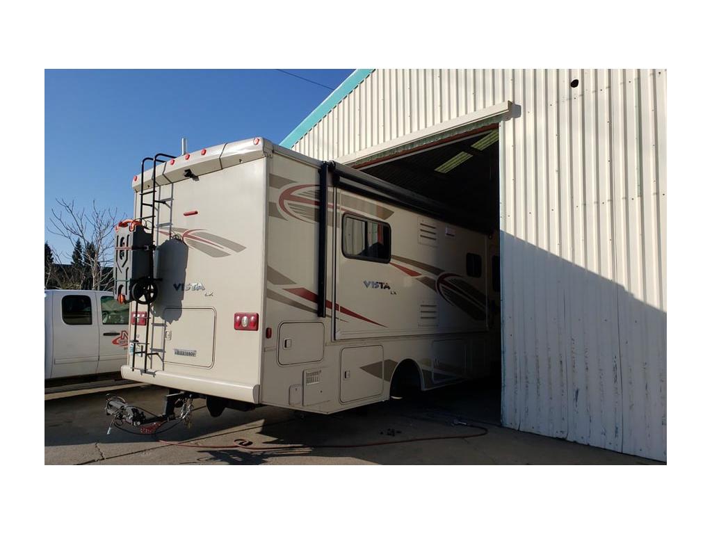 Vista going into service bay for new tires