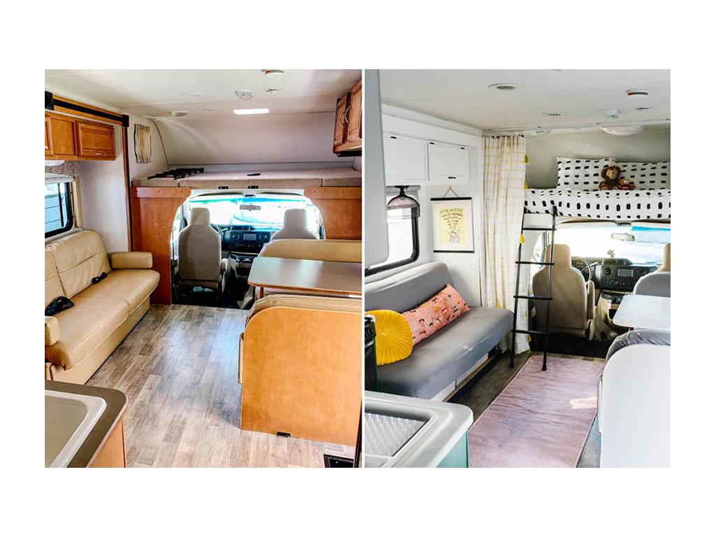 Inside of renovated Minnie Winnie