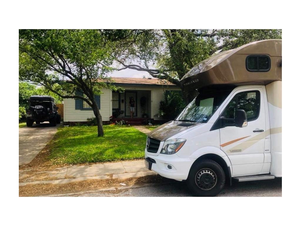 View parked on street in front of house
