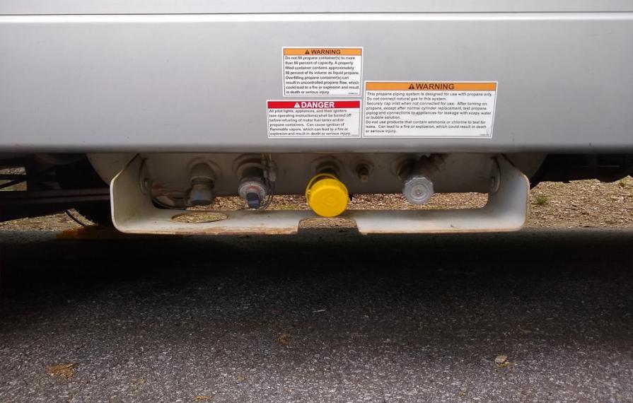 Fixed onboard propane tank