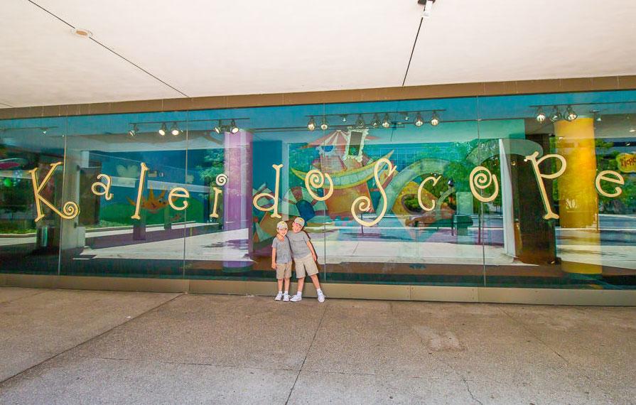 The boys out front of the Kaleidoscope