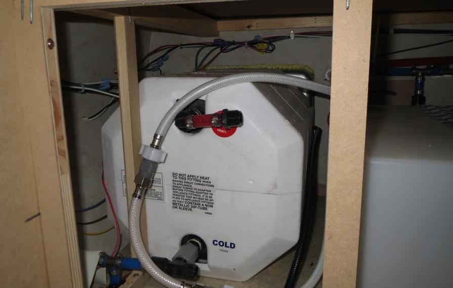 Standard Water Heater in a motorhome.