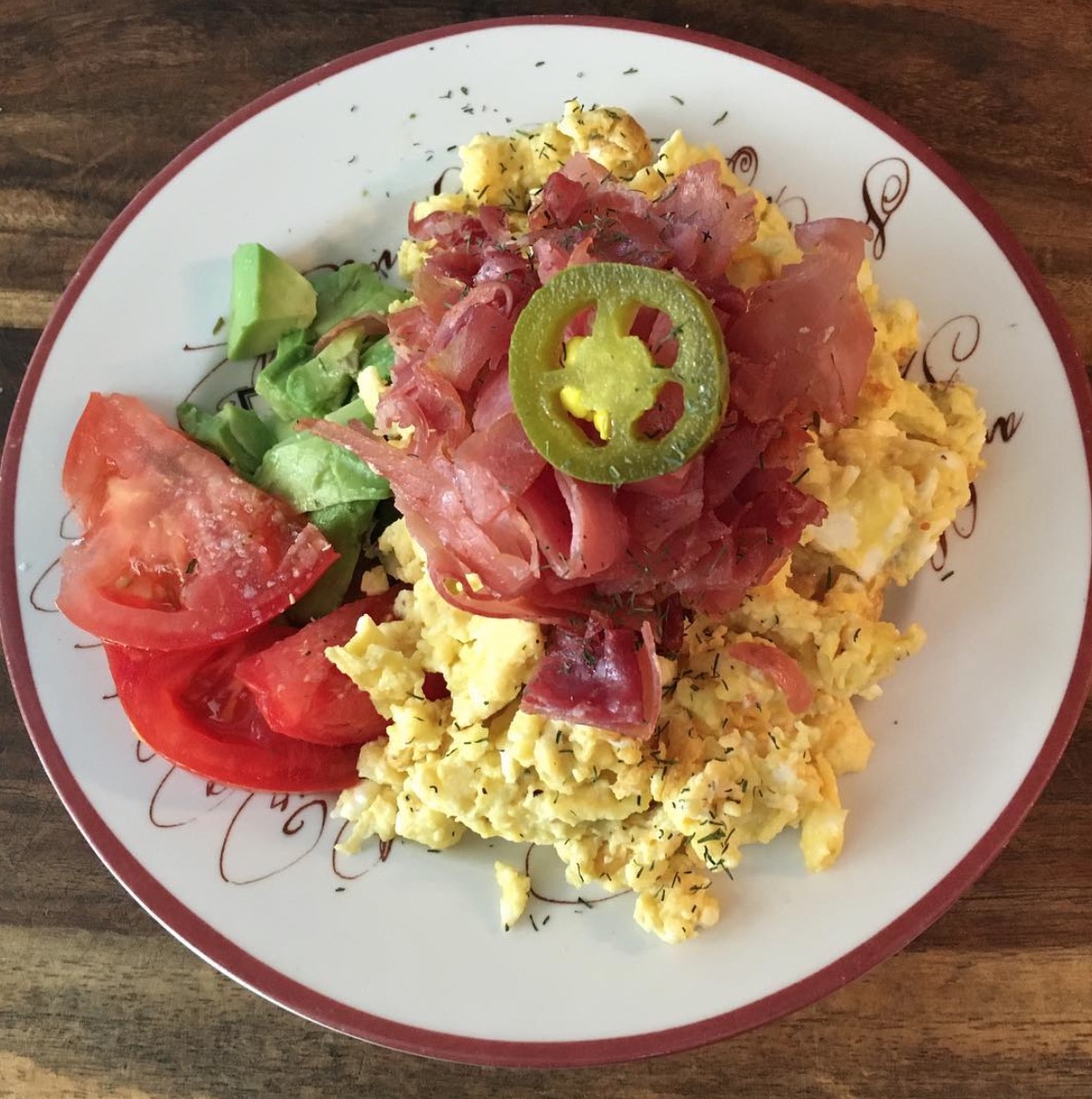 Yummy looking breakfast dish.