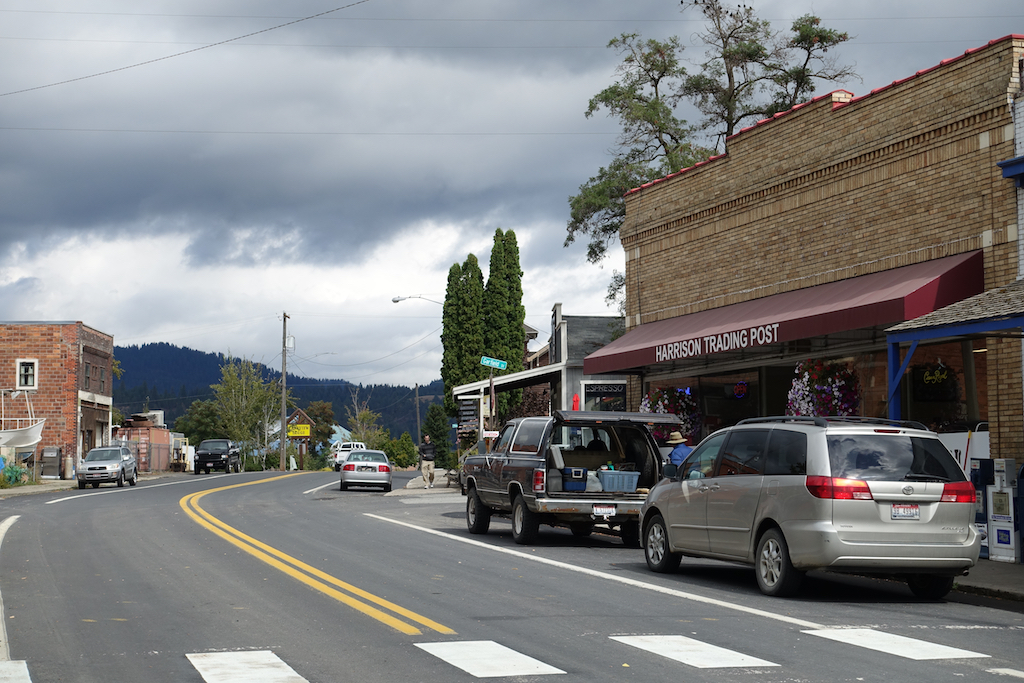 Shops along Harrison main street.