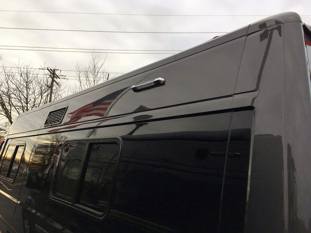 Detail shot of driver's side exterior and exterior service light