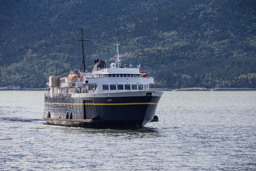 Ferry crossing the water.