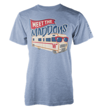 Detail view of "Meet the Maddons" t-shirt