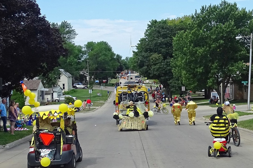 Winnie B's group participating in Forest City Puckerbrush Parade