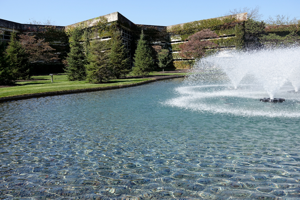 Fountain outside the Cummins headquarters