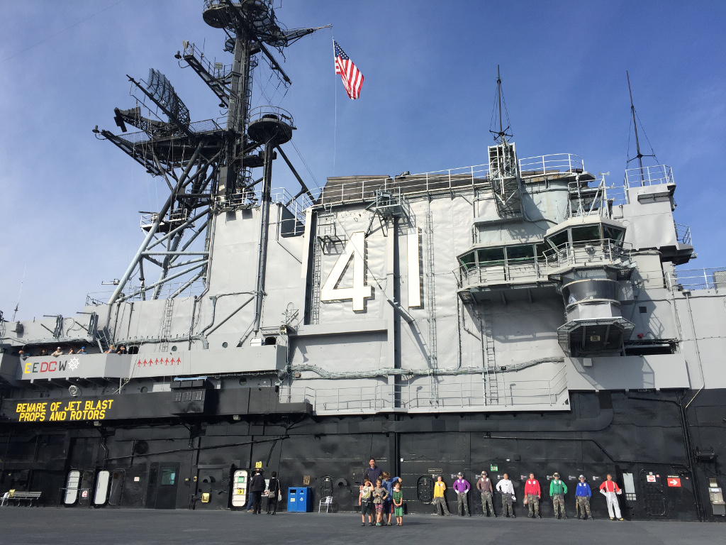 Massive aircraft carrier