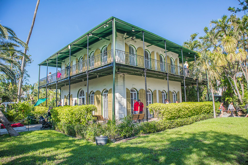People walking around the Ernest Hemingway House