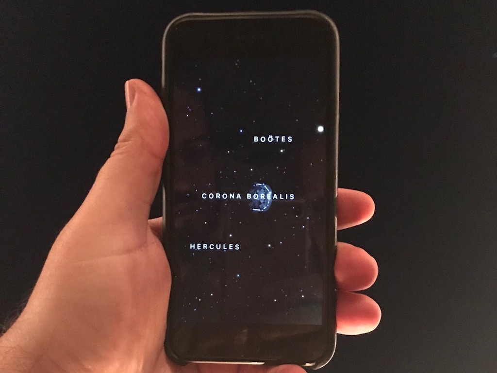 Sky Guide on phone screen