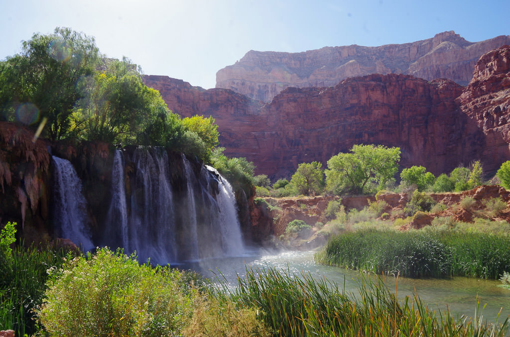 First waterfall on the hike, Navajo Falls
