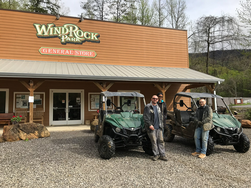 Kenny, Sabrina and friend outside the Windrock Park