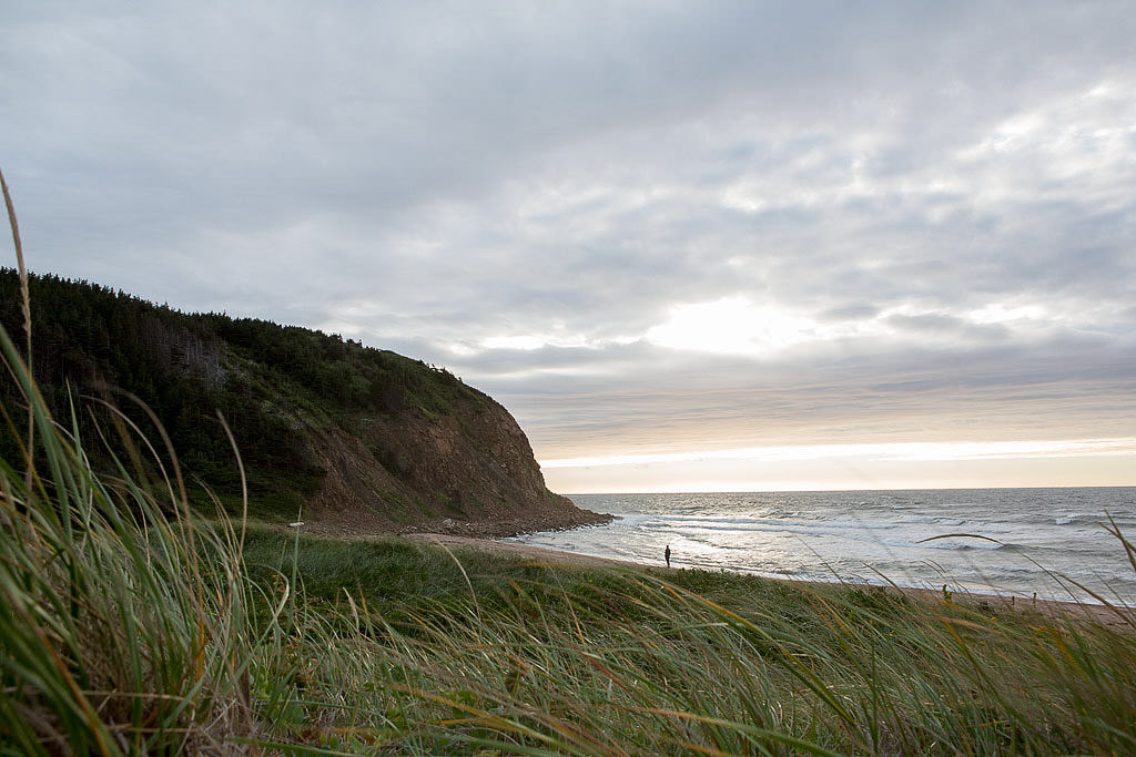 Person standing on beach