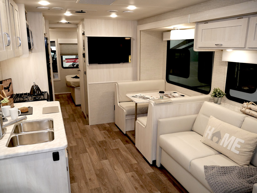 New contemporary and light interior of Winnebago Intent.