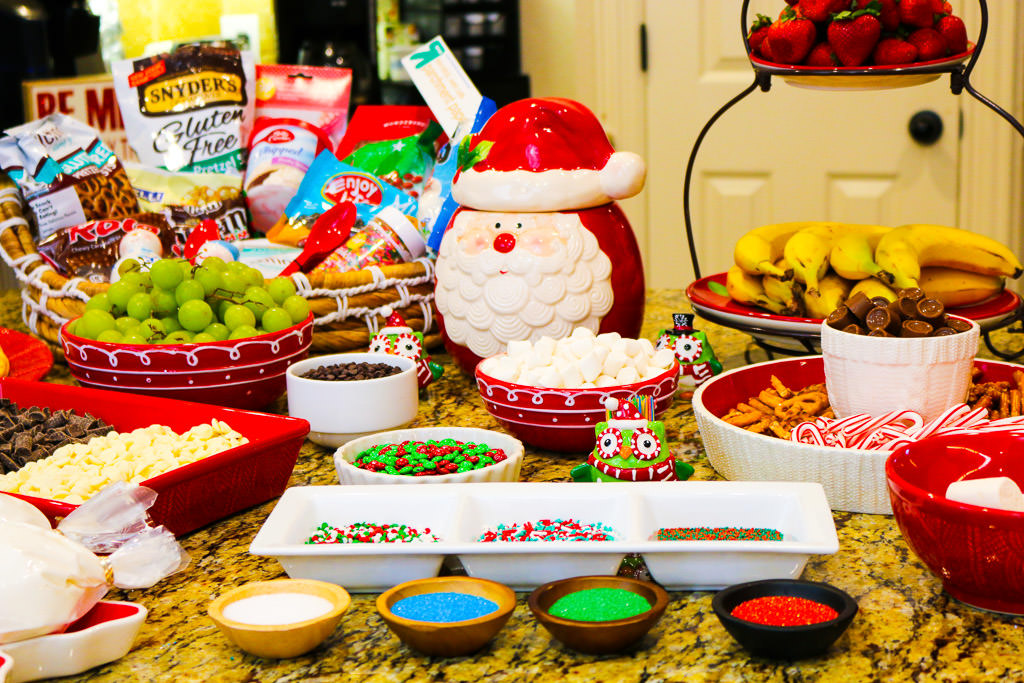 Counter full of holiday treats