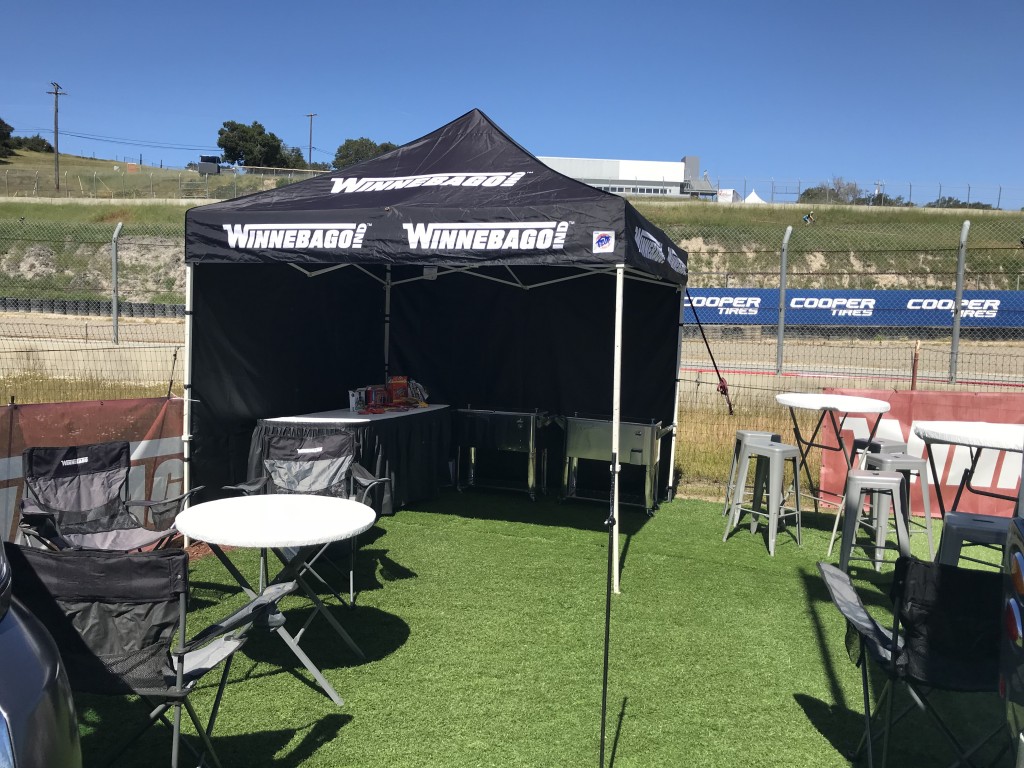 VIP tent in Winnebago booth