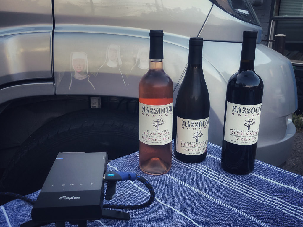 Outdoor movie night paired with a variety of refreshments