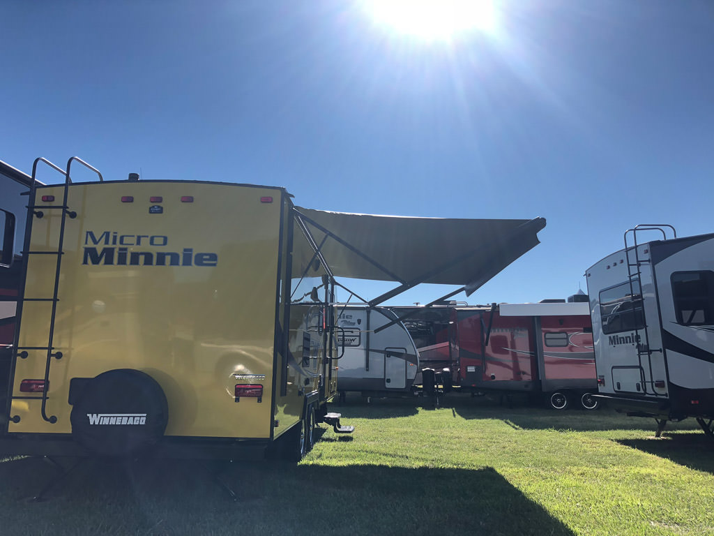 Micro Minnie and other towables in the display at GNR